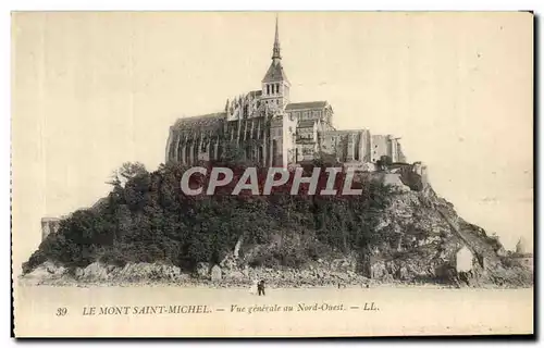 Ansichtskarte AK Le Mont Saint Michel Vue Generale Au Nord Ouest