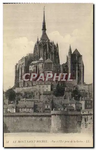 Ansichtskarte AK Le Mont Saint Michel Vue a l&#39Est prise de la Greve
