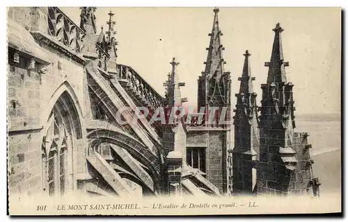 Cartes postales Le Mont Saint Michel L&#39Escalier de Dentelle en granit