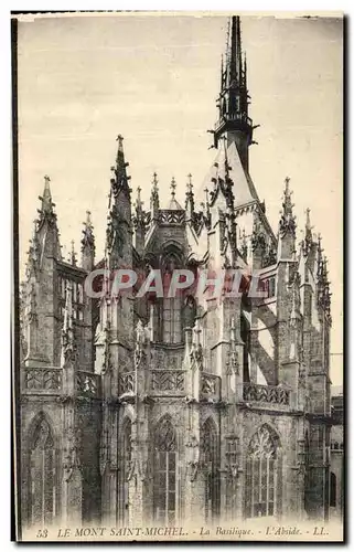 Cartes postales Le Mont Saint Michel La Basilique L'Abside