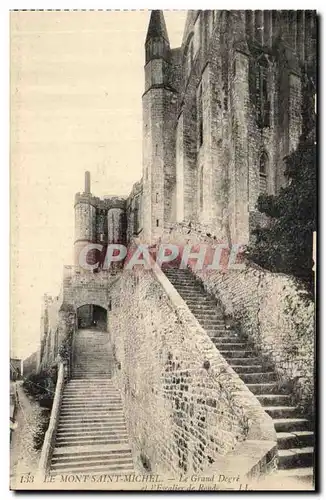 Cartes postales Le Mont Saint Michel Le Grand Degre et l'Escalier de Ronde