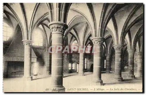 Cartes postales Le Mont Saint Michel L&#39Abbaye La Salle des Chevaliers