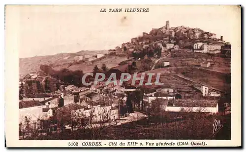 Cartes postales Le Tarn Illustre Cordes Cite du Vue Generale