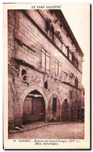 Cartes postales Le Tarn Illustre Cordes Maison du Grand Ecuyer