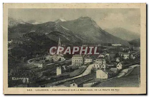 Ansichtskarte AK Lourdes Vue Generale Sur La Basilique De La Route de Pau