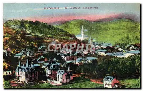 Cartes postales Les Pyrenees Lourdes Vue Generale