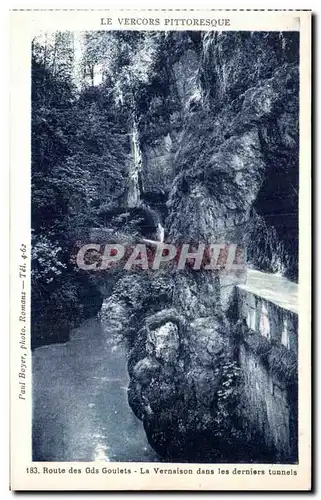 Cartes postales Le Vercors Pittoresque Route Des Gds Goulets La Vernaison Dans Les derniers Tunnels