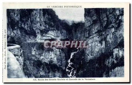 Cartes postales Le Vercors Pittoresque Route Des Grands Goulets Et Cascade De La Vernaison