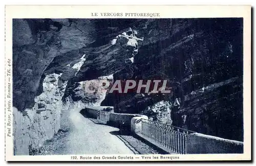 Cartes postales Le Vercors Pittoresque Route Des Grands Goulets Vers Les Baraques