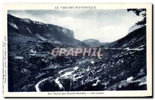 Cartes postales Le Vercors Pittoresque Route Des Grands Goulets Les Lacets