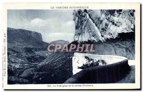 Cartes postales Le Vercors Pittoresque Le Precipice Et La Vallee D'echevis