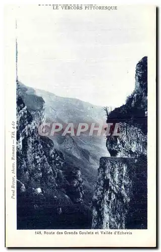 Cartes postales Le Vercors Pittoresque Route Des Grands Goulets Et Vallee D'echevis