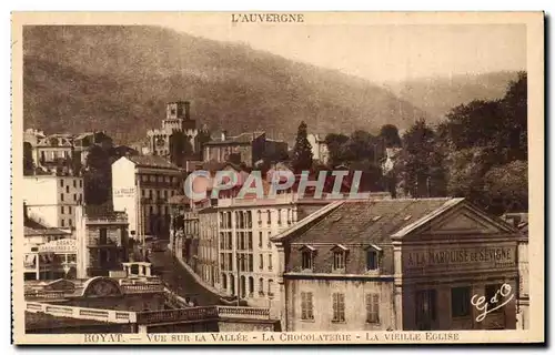 Cartes postales L&#39auvergne Royat Vue Sur La Vallee La Chocolatrie La Vieille