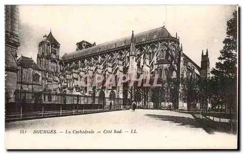 Ansichtskarte AK Bourges La Cathedrale Cote Sud