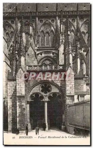 Ansichtskarte AK Bourges Portail Meridional De La Cathedrale