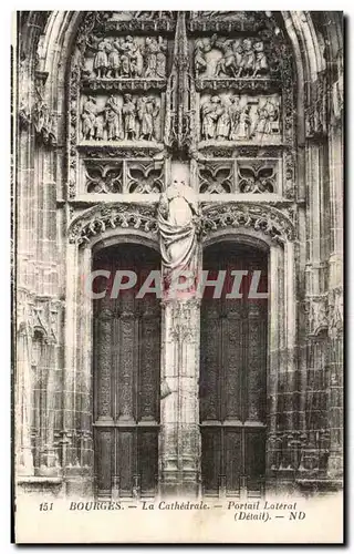 Cartes postales Bourges La Cathedrale Portail Lateral