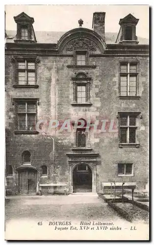 Cartes postales Bourges Hotel Lallemant Facade