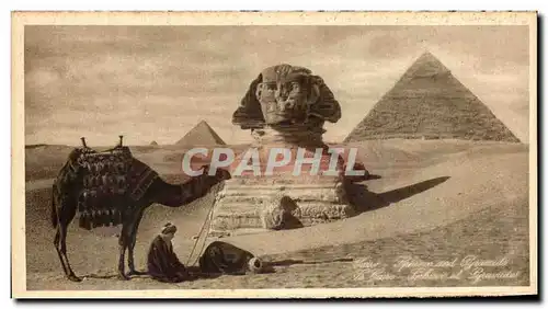 Cartes postales Egypte Sphinx et pyramide Chameau