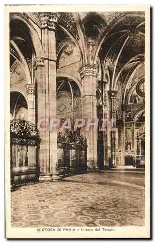 Ansichtskarte AK Certosa Di Pavia Interno del Tempio