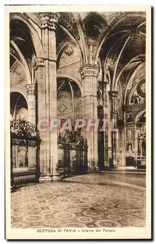 Cartes postales Certosa Di Pavia Interno del Tempio