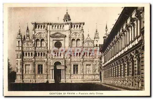 Cartes postales Certosa Di Pavia Facciata deila Chiesa