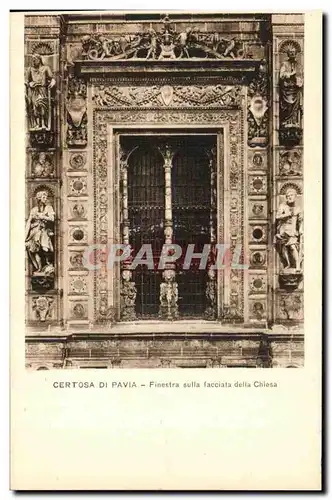 Ansichtskarte AK Certosa Di Pavia Finestra sulla facciata della chiesa