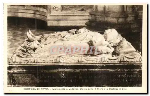 Ansichtskarte AK Certosa Di Pavia Monumento a Lodovico Siorza detto il Moro Beatrioe d&#39Este