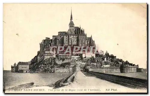 Cartes postales Mont Saint Michel Vue prise de la Digue