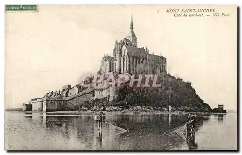 Ansichtskarte AK Mont Saint Michel Cote du nord est Pecheurs