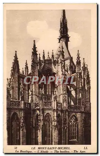 Cartes postales Le Mont Saint Michel La Basilique L'Abside