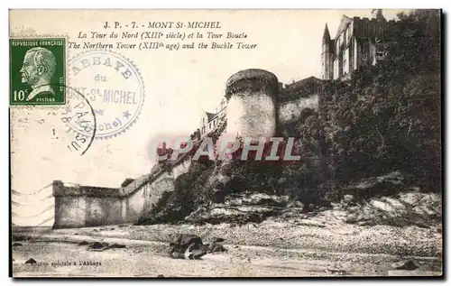 Cartes postales Le Mont Saint Michel la Tour du Nord et la Tour Boucle