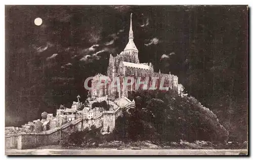 Cartes postales Le Mont Saint Michel Cote Nerd au Clair de Lune