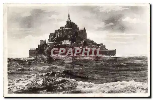 Cartes postales Mont Saint Michel Le Mont par temps d'equinoxe