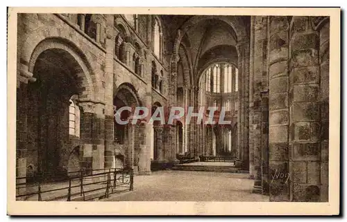 Ansichtskarte AK Mont Saint Michel Abbaye Interieur de l&#39Eglise Romane