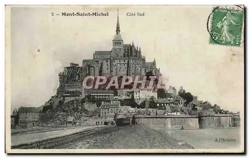 Cartes postales Mont Saint Michel Cote Sud Train