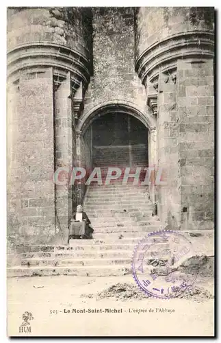 Cartes postales Le Mont Saint Michel L&#39entree de l&#39Abbaye