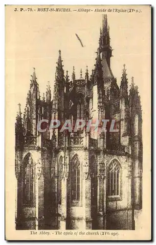 Cartes postales Mont Saint Michel Abbaye Abside de l'Eglise