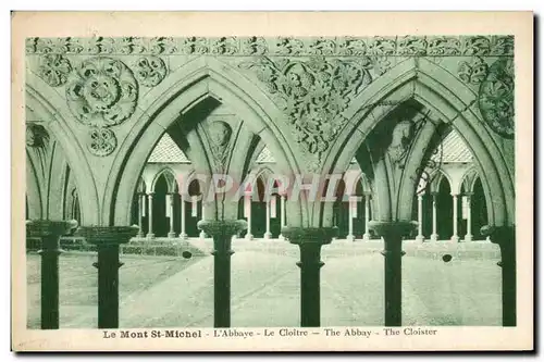 Cartes postales Le Mont Saint Michel L&#39Abbaye Le Cloitre