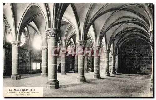 Cartes postales Le Mont Saint Michel L&#39Abbaye La Salle Des Chevaliers