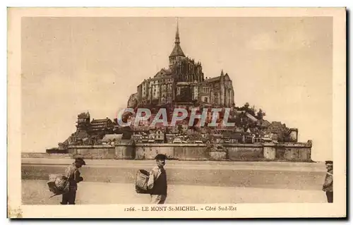 Ansichtskarte AK Le Mont Saint Michel Cote Sud Est Pecheurs