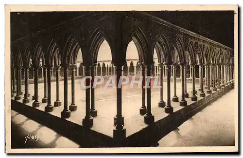 Cartes postales La Douce France Le Mont St Michel Abbaye Galeries Du Cloitre