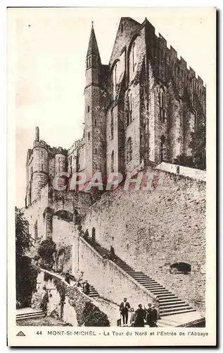 Cartes postales Mont St Michel La Tour Du Nord Et l'Entree De l'Abbaye