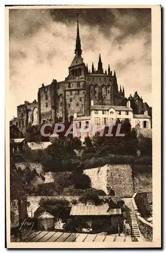 Cartes postales La Douce France Le Mont St Michel L'Abbaye Vue Des Remparts