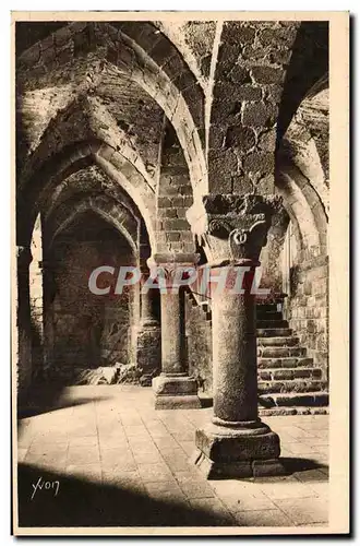 Cartes postales La Douce France Le Mont St Michel Abbaye Crypte De l'Aquilon