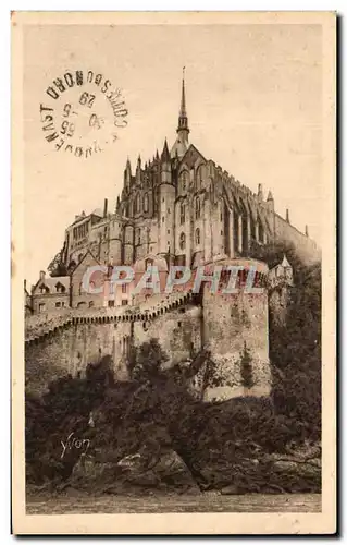 Cartes postales Le Mont Saint Michel Les remparts et l'abbaye