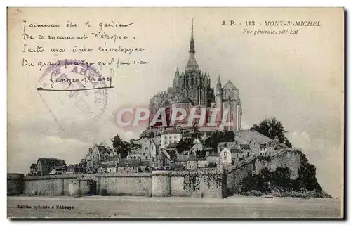 Ansichtskarte AK Mont St Michel Vue Generale Cote Est