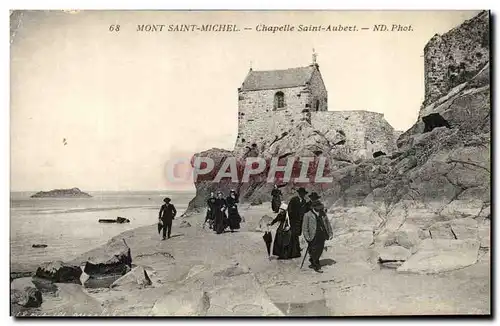 Ansichtskarte AK Le Mont St Michel Chapelle Saint Aubert