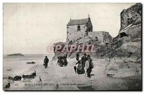 Ansichtskarte AK Le Mont St Michel Chapelle Saint Aubert