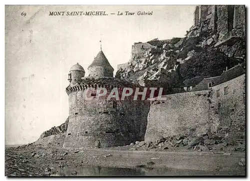 Ansichtskarte AK Le Mont St Michel La Tour Gabriel