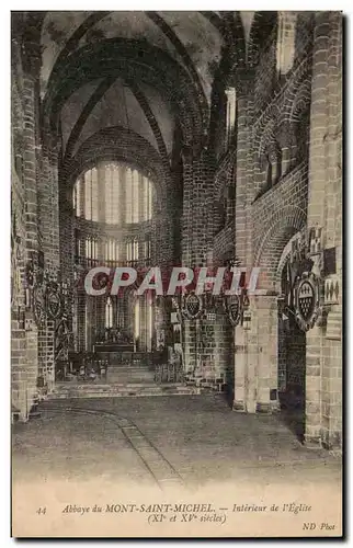 Cartes postales Le Mont St Michel Abbaye Interieur de L&#39eglise